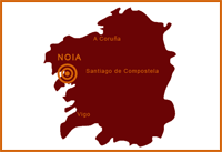Mapa de Galicia. Pulse para Ampliar.
